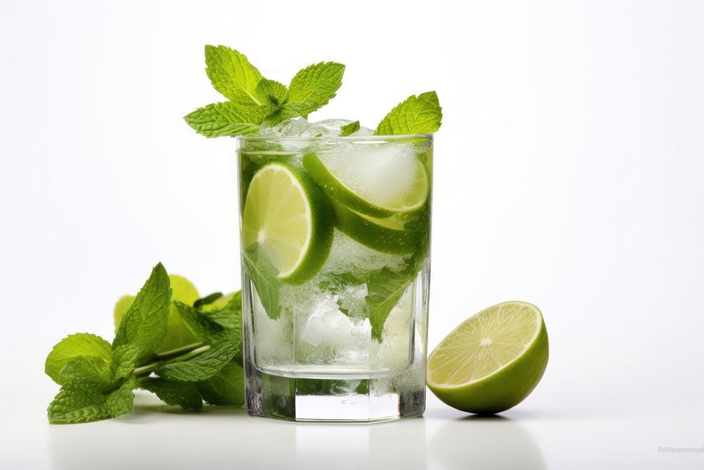 Mojito cocktail drink fruit. AI generated Image by rawpixel.