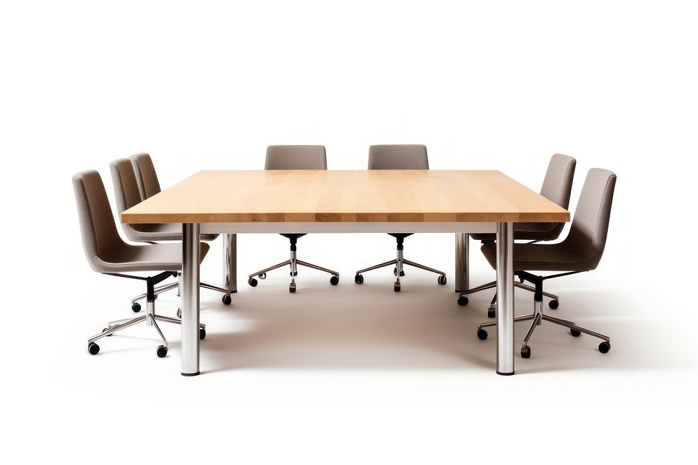 Meeting table furniture chair desk. AI generated Image by rawpixel.