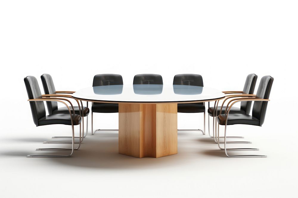 Meeting table furniture chair room. AI generated Image by rawpixel.