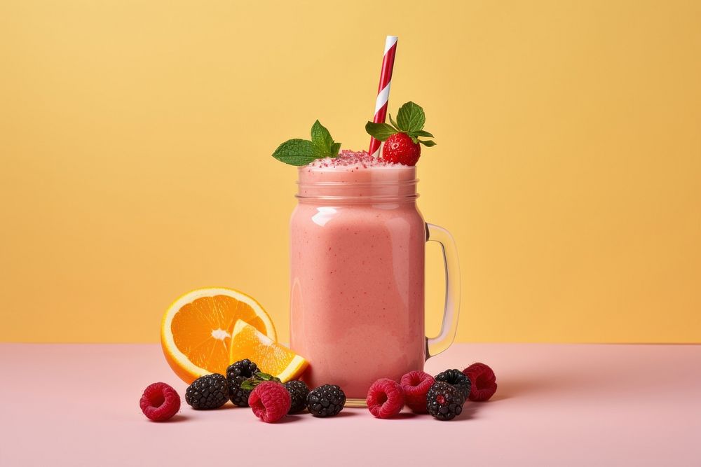 Smoothie fruit berry drink. AI generated Image by rawpixel.