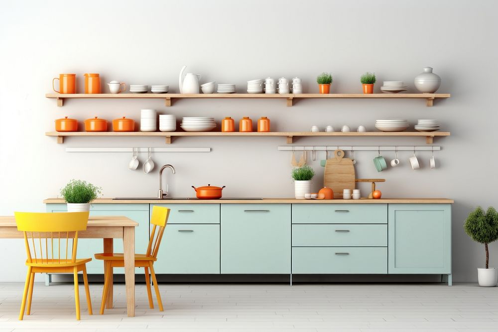 Kitchen architecture furniture sideboard. 