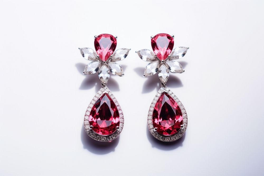 Jewelry earring gemstone diamond. AI generated Image by rawpixel.