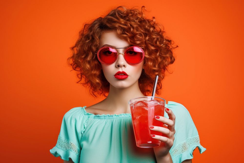 Drink sunglasses portrait drinking. 