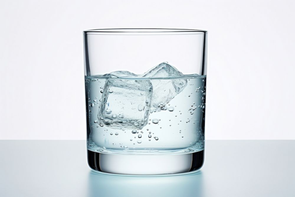 Glass water ice white background. AI generated Image by rawpixel.