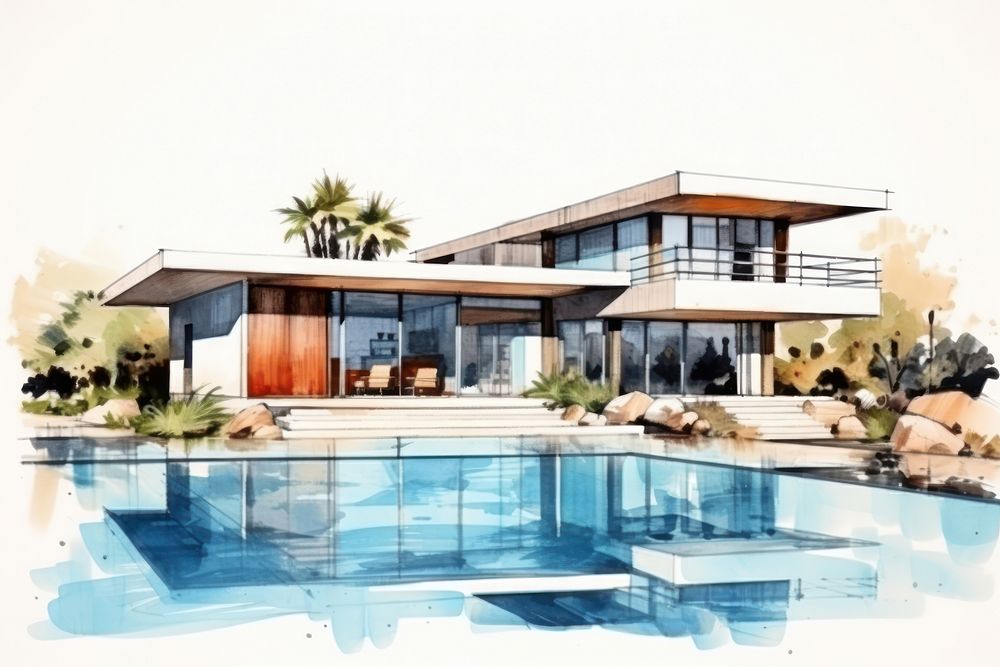 House architecture building outdoors. AI generated Image by rawpixel.