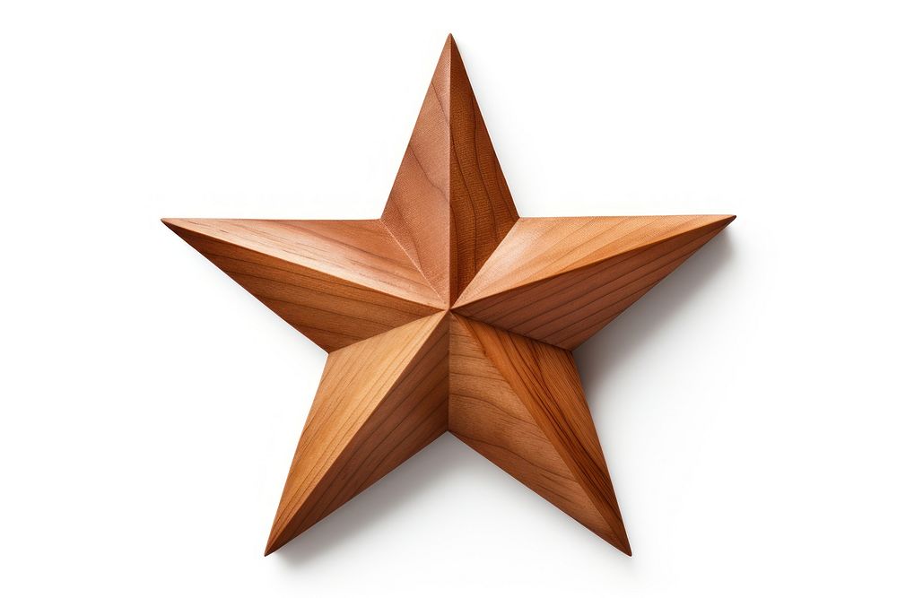 Wood star white background simplicity. AI generated Image by rawpixel.
