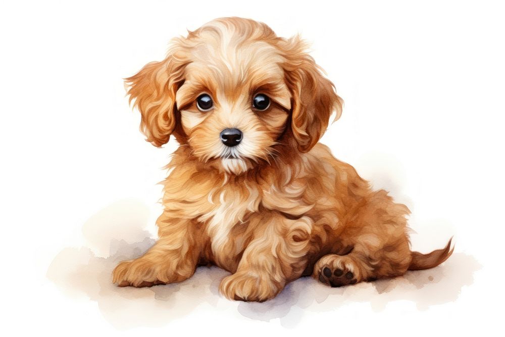 Puppy cavapoo spaniel mammal. AI generated Image by rawpixel.