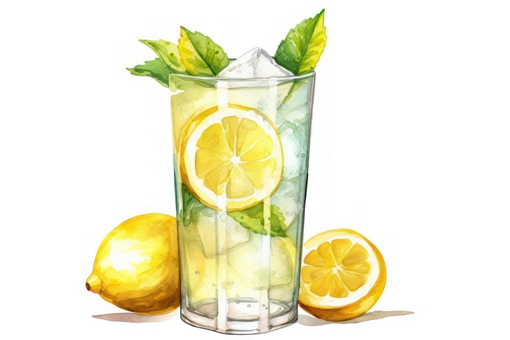 Lemonade cocktail mojito fruit. AI generated Image by rawpixel.