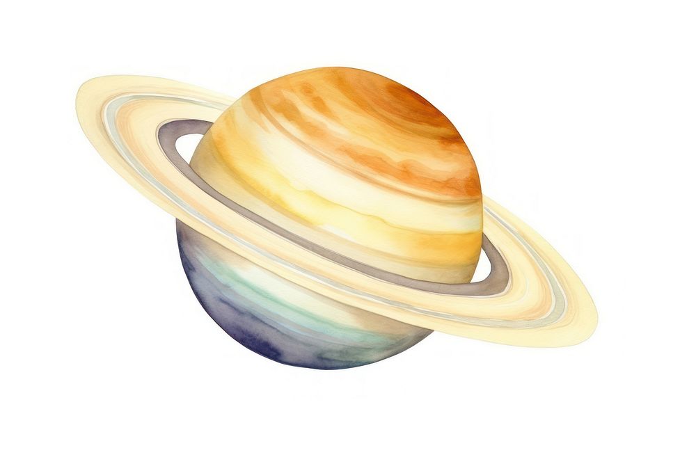 Planet space white background astronomy. AI generated Image by rawpixel.