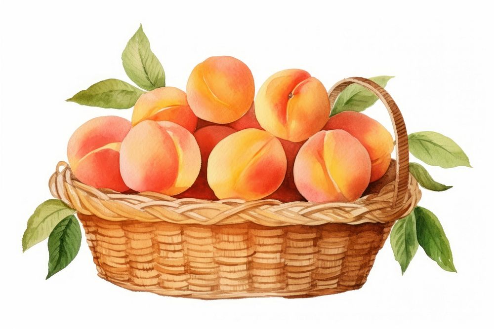 Peach basket fruit plant. AI generated Image by rawpixel.