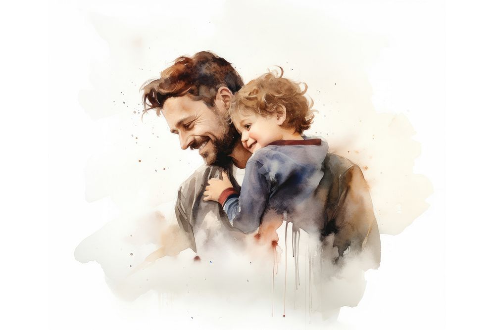 Painting portrait father adult. AI generated Image by rawpixel.