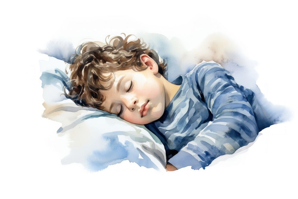 Sleeping portrait blanket baby. AI generated Image by rawpixel.