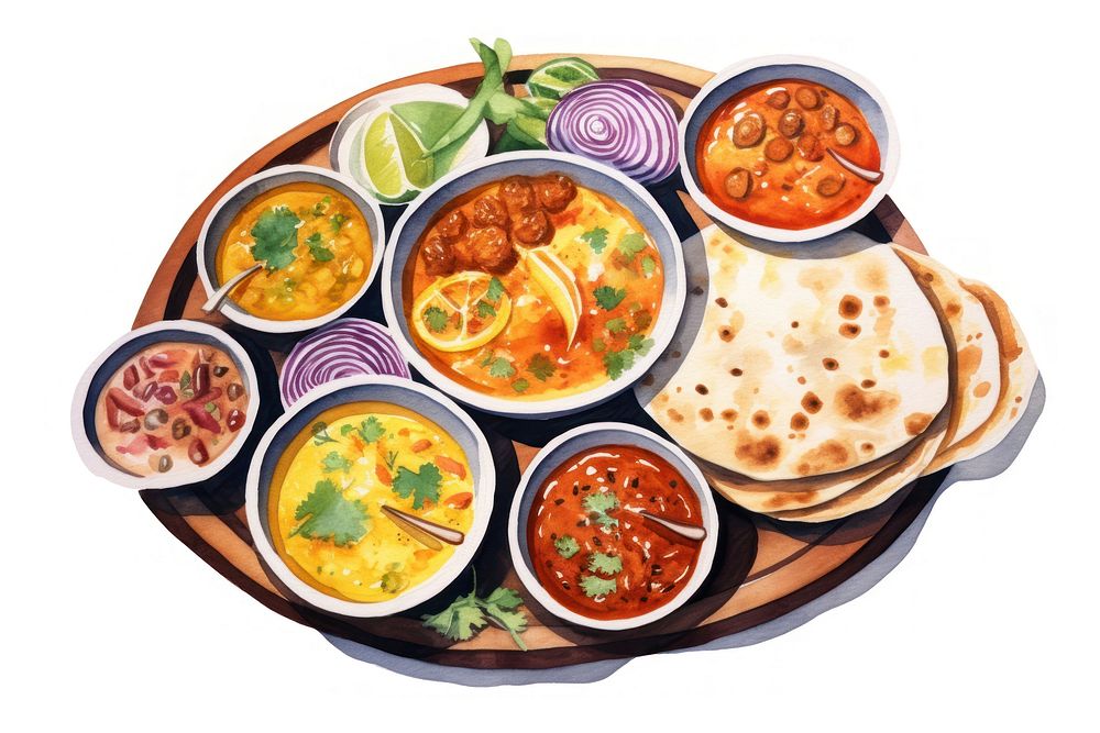 Food curry plate meal. AI generated Image by rawpixel.