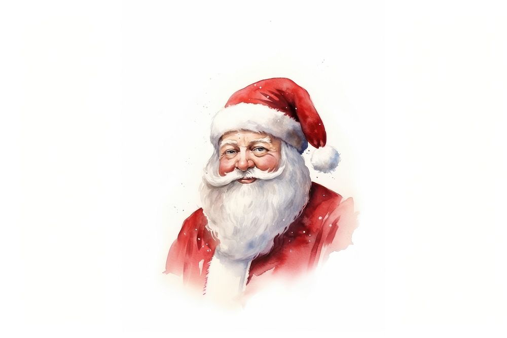 Christmas portrait white background santa claus. AI generated Image by rawpixel.
