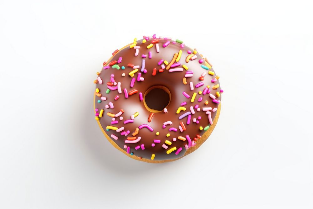 Sprinkles donut dessert food. AI generated Image by rawpixel.
