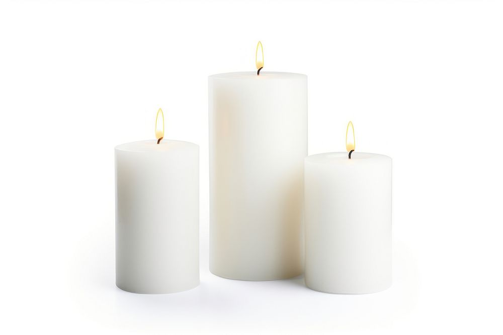 Candle white white background spirituality. AI generated Image by rawpixel.