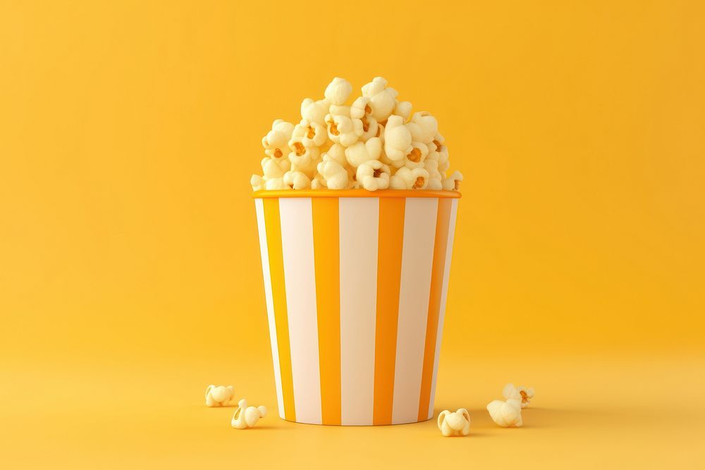 Popcorn food freshness yellow. AI generated Image by rawpixel.
