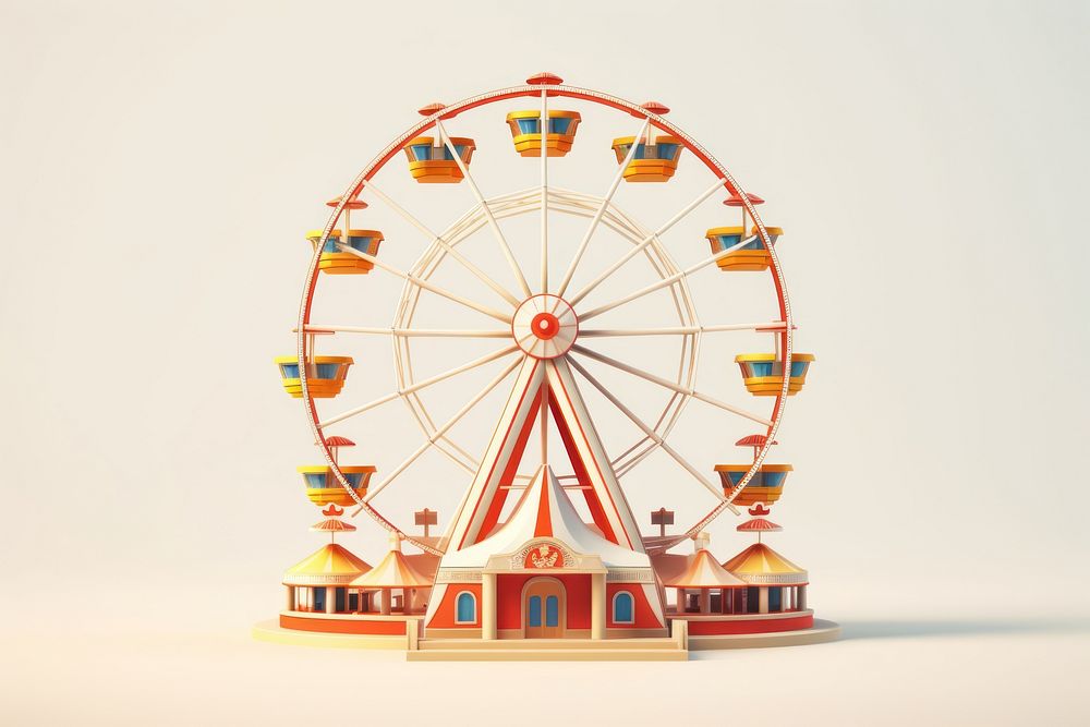 Fun merry-go-round ferris wheel architecture.