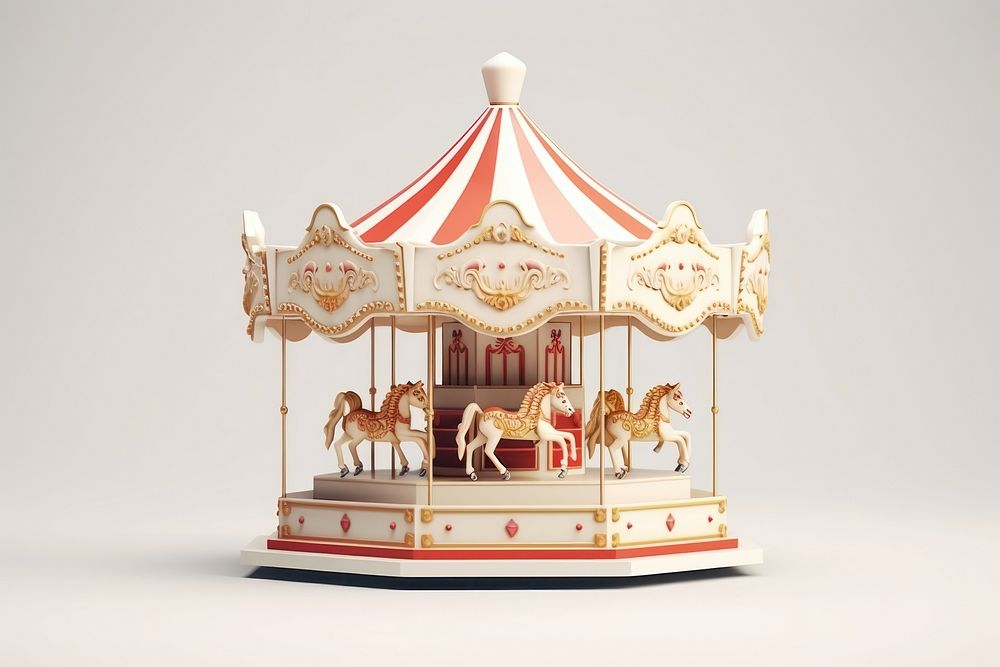 Carousel mammal animal horse. 