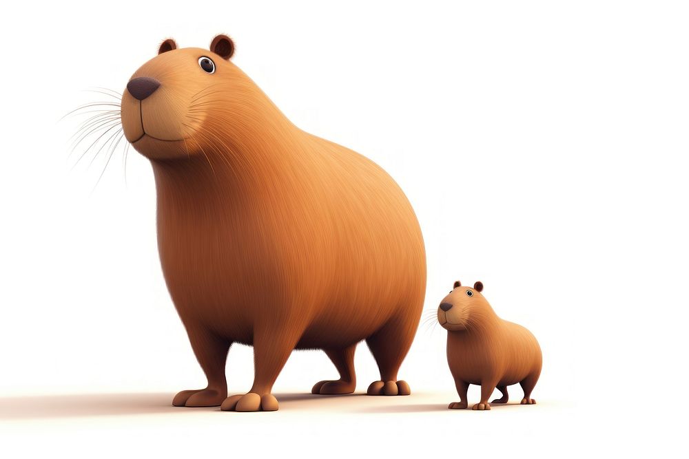 Capybara cartoon mammal animal. AI generated Image by rawpixel.