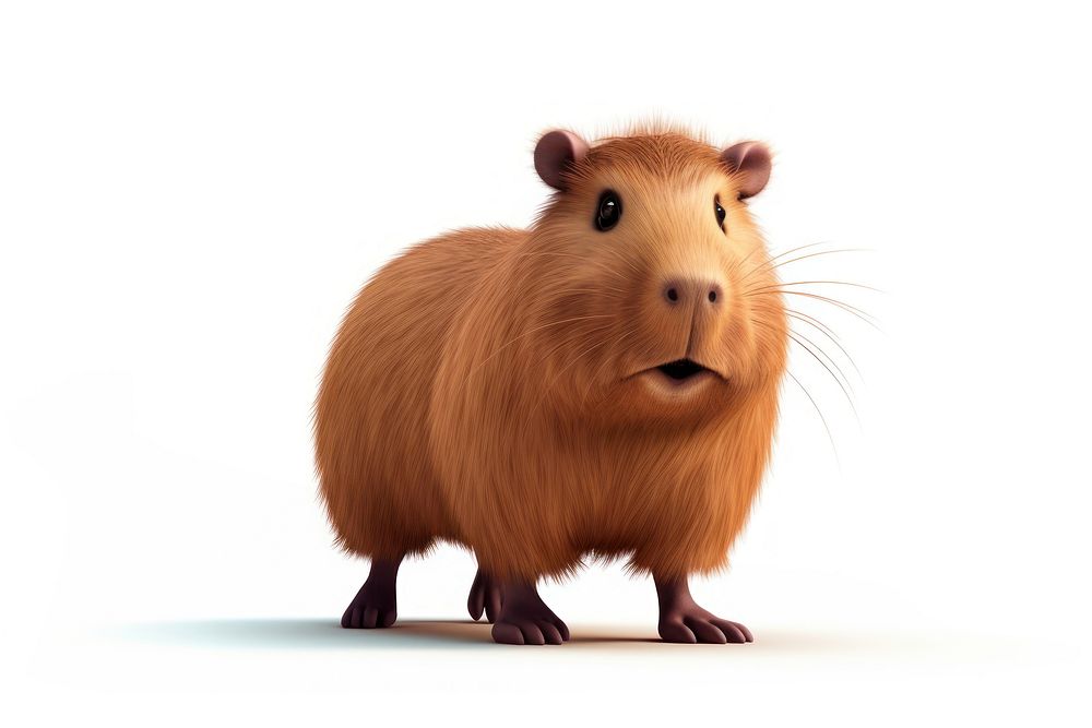 Capybara hamster cartoon mammal. AI generated Image by rawpixel.