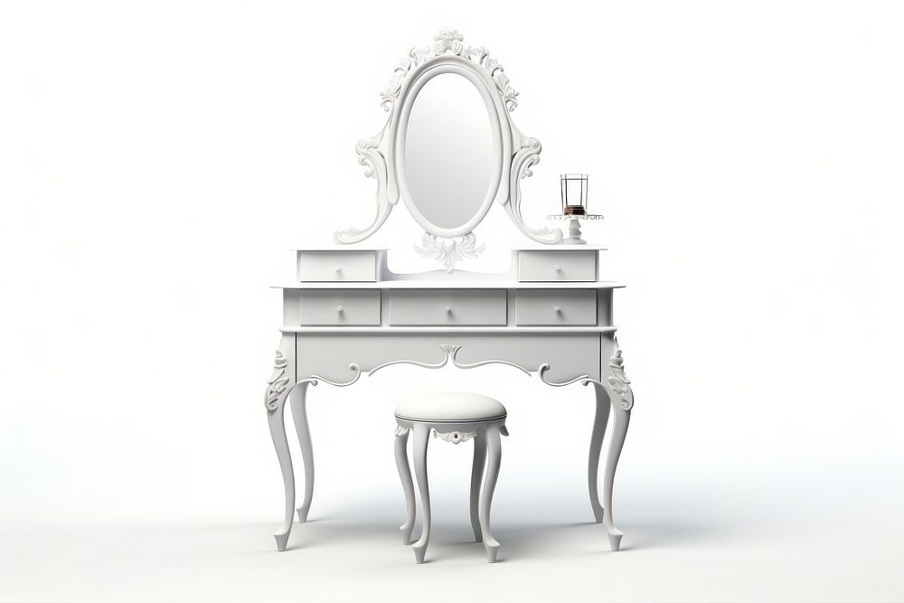 Furniture white table white background. AI generated Image by rawpixel.