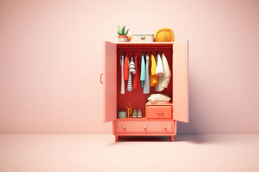 Wardrobe furniture closet container. AI generated Image by rawpixel.