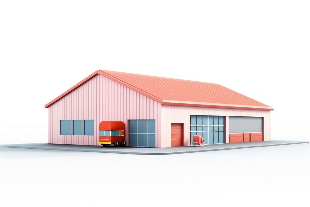 Building garage house white background. AI generated Image by rawpixel.