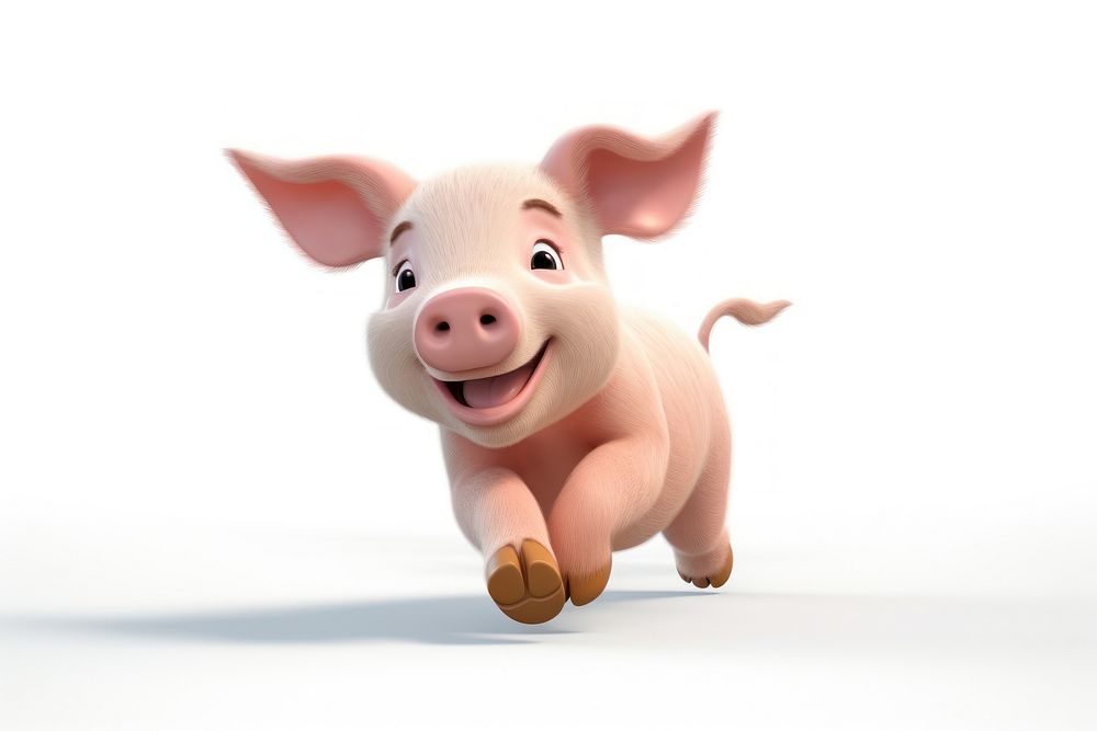 Pig mammal animal cute. AI generated Image by rawpixel.