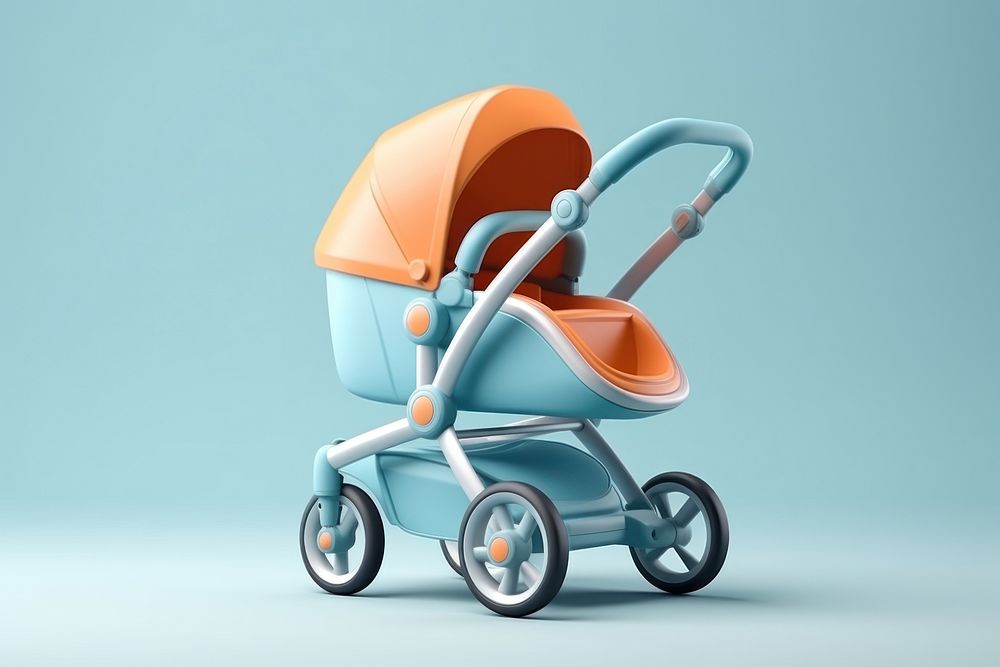 Stroller cute baby baby stroller. AI generated Image by rawpixel.
