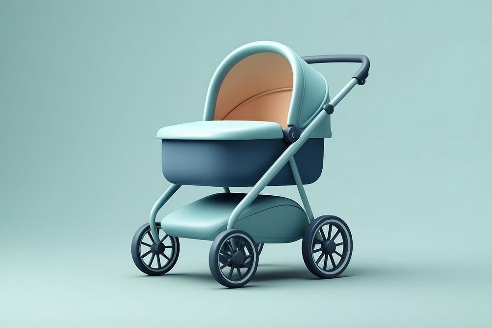 Stroller wheel baby stroller wheelbarrow. AI generated Image by rawpixel.