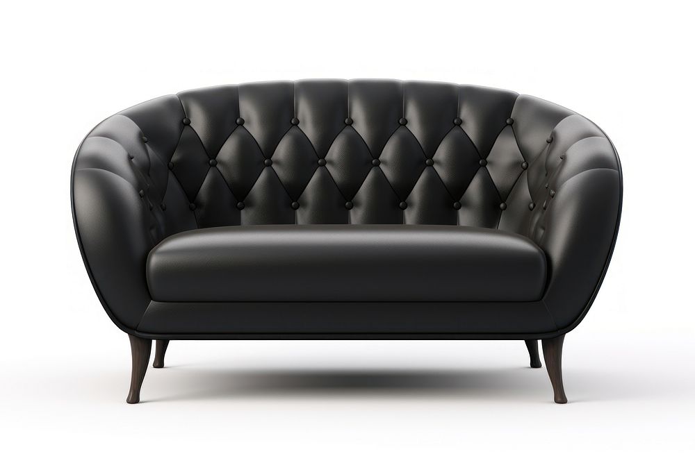 Furniture armchair leather black. AI generated Image by rawpixel.