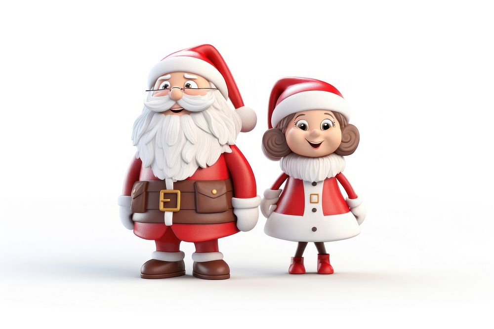 Christmas figurine cute white background. AI generated Image by rawpixel.