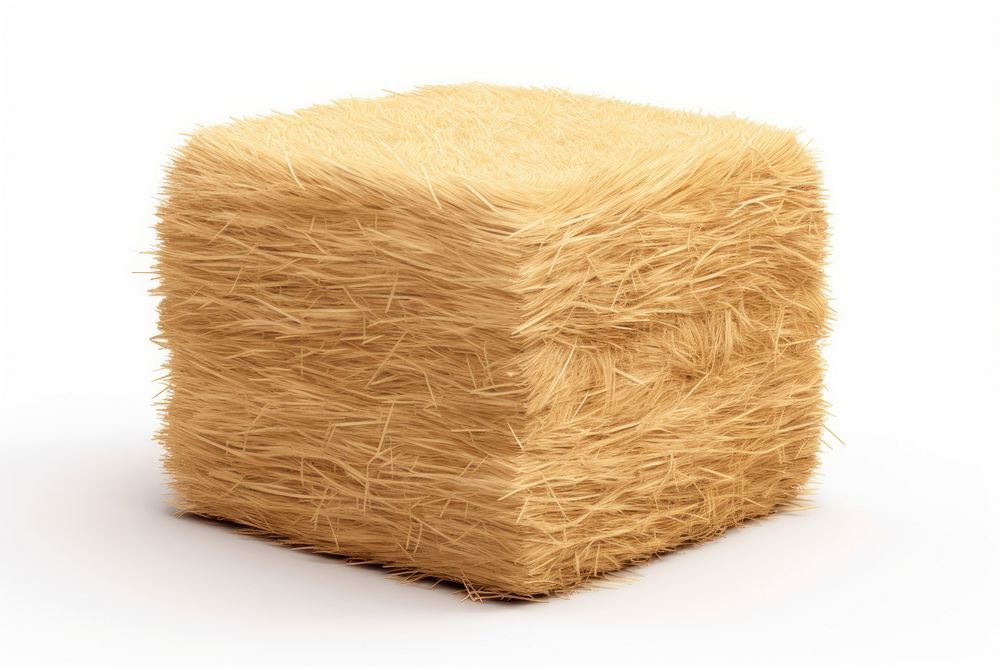 Hay bale white background countryside. AI generated Image by rawpixel.