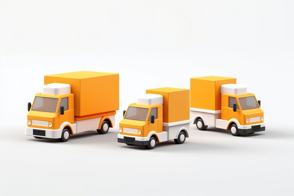 Vehicle truck van white background. AI generated Image by rawpixel.