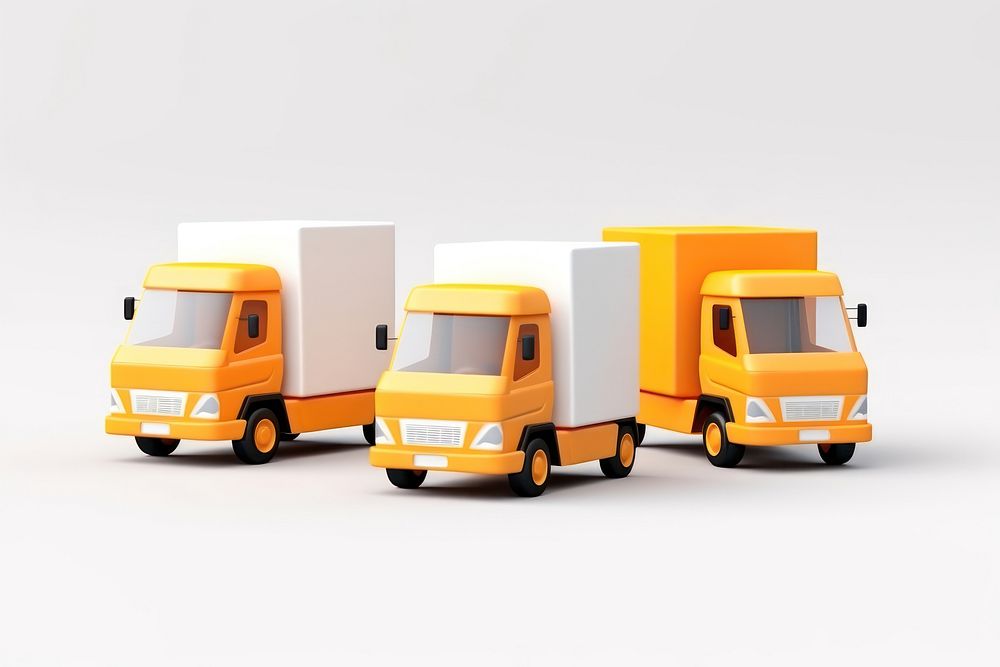Vehicle truck van white background. AI generated Image by rawpixel.