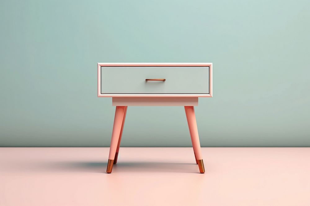 Furniture table drawer nightstand. AI generated Image by rawpixel.