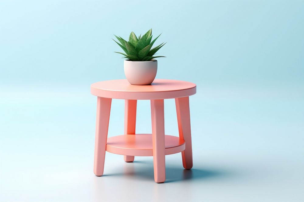 Furniture table vase houseplant. AI generated Image by rawpixel.