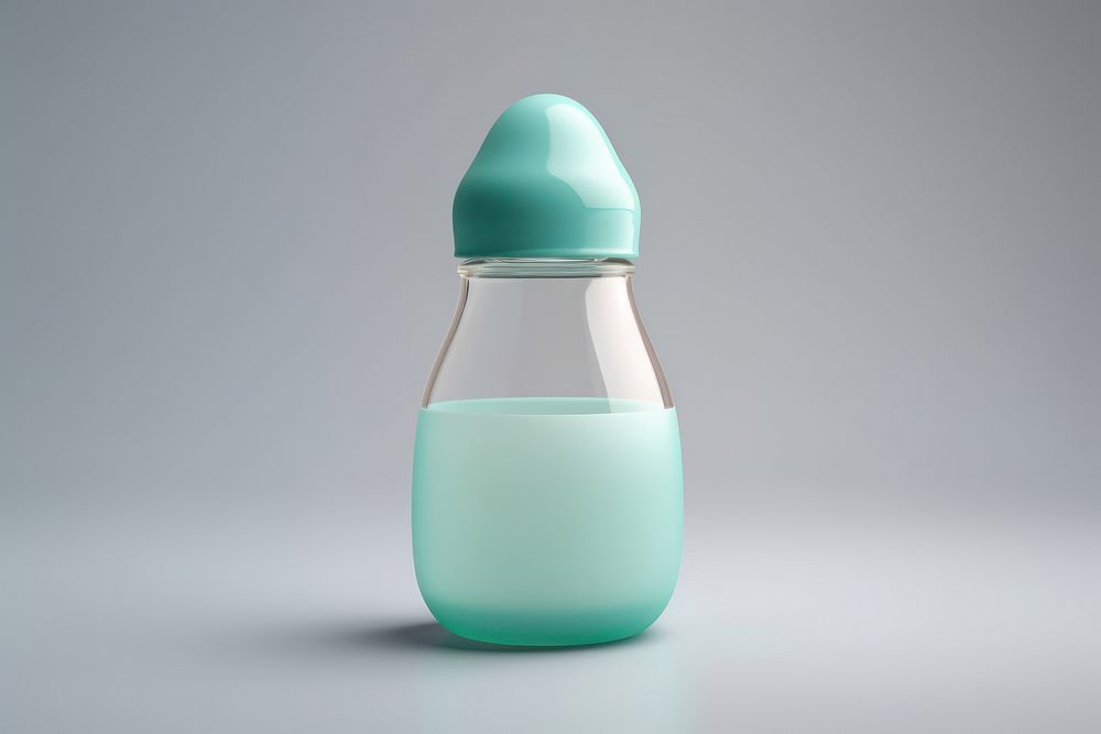Bottle drinkware container turquoise. AI generated Image by rawpixel.
