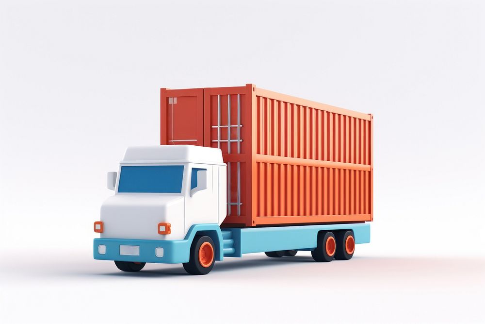 Vehicle truck white background transportation. AI generated Image by rawpixel.