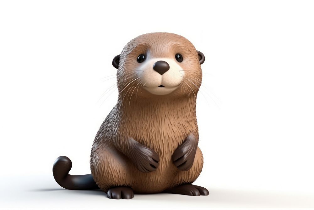 Otter wildlife animal mammal. AI generated Image by rawpixel.
