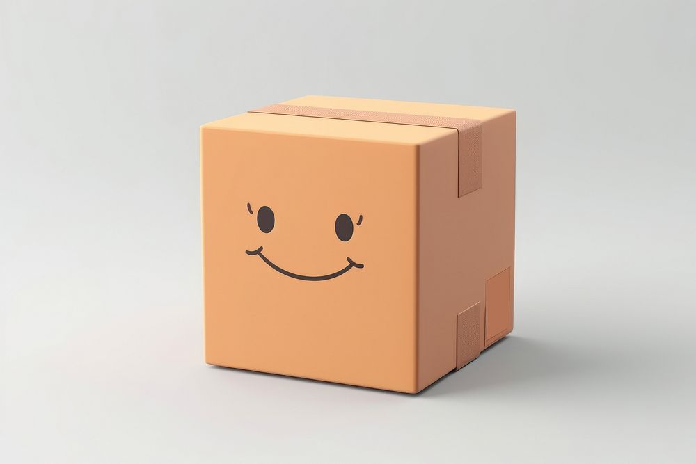 Box cardboard carton anthropomorphic. 