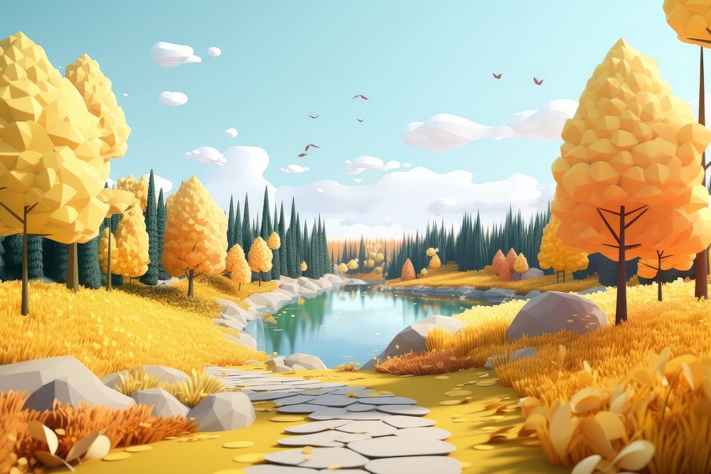 Landscape outdoors autumn nature. AI generated Image by rawpixel.