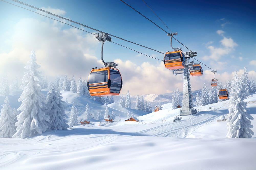 Snow outdoors vehicle nature. AI generated Image by rawpixel.