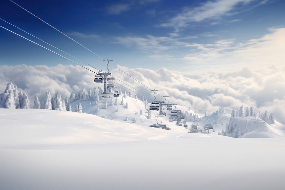 Snow outdoors nature resort. AI generated Image by rawpixel.