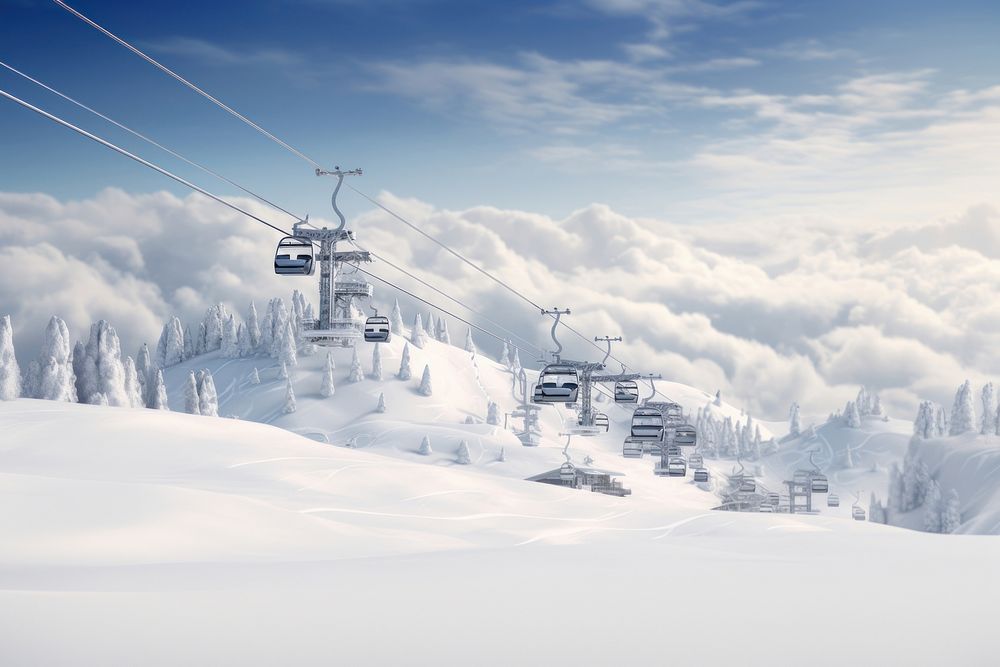 Snow outdoors nature resort. AI generated Image by rawpixel.