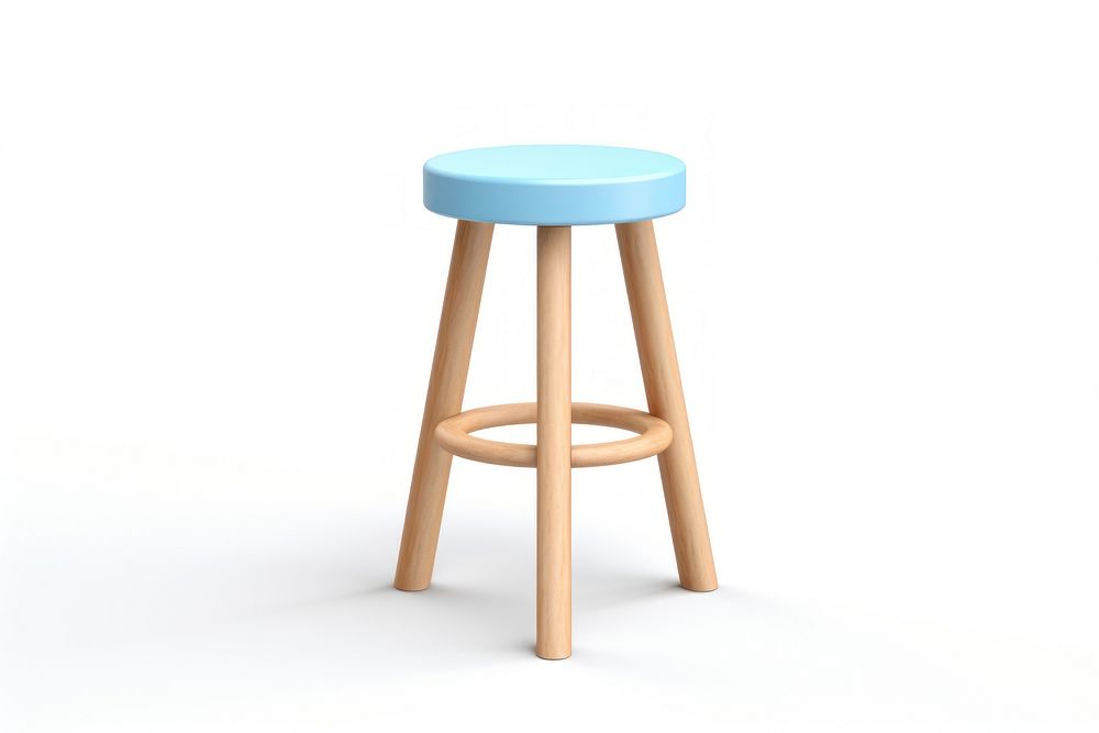 Furniture chair stool white background. AI generated Image by rawpixel.