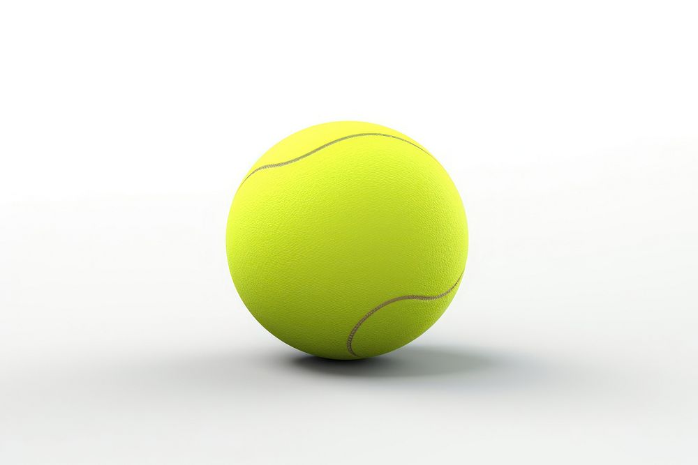 Tennis ball sports white background. 