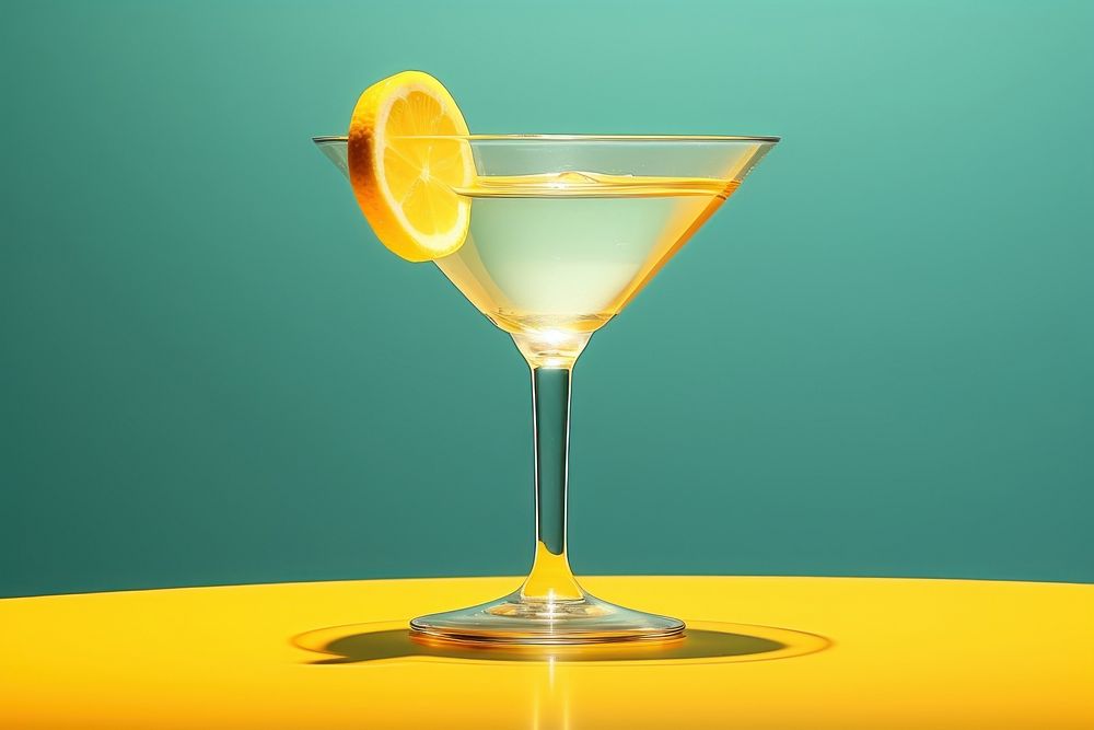 Cocktail martini drink lemon. 