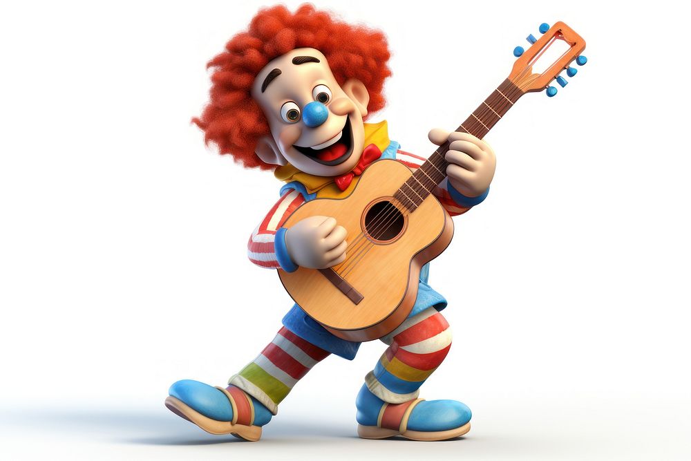 Music clown musician cartoon. 